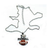 Football Charm Letter Word Pendant Necklace Sports Fashion Vintage