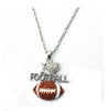 Football Charm Letter Word Pendant Necklace Sports Fashion Vintage